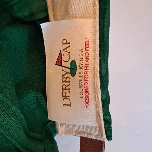 Derby Cap vintage adult green Augusta Master's golf strap back hat - Picture 3 of 3